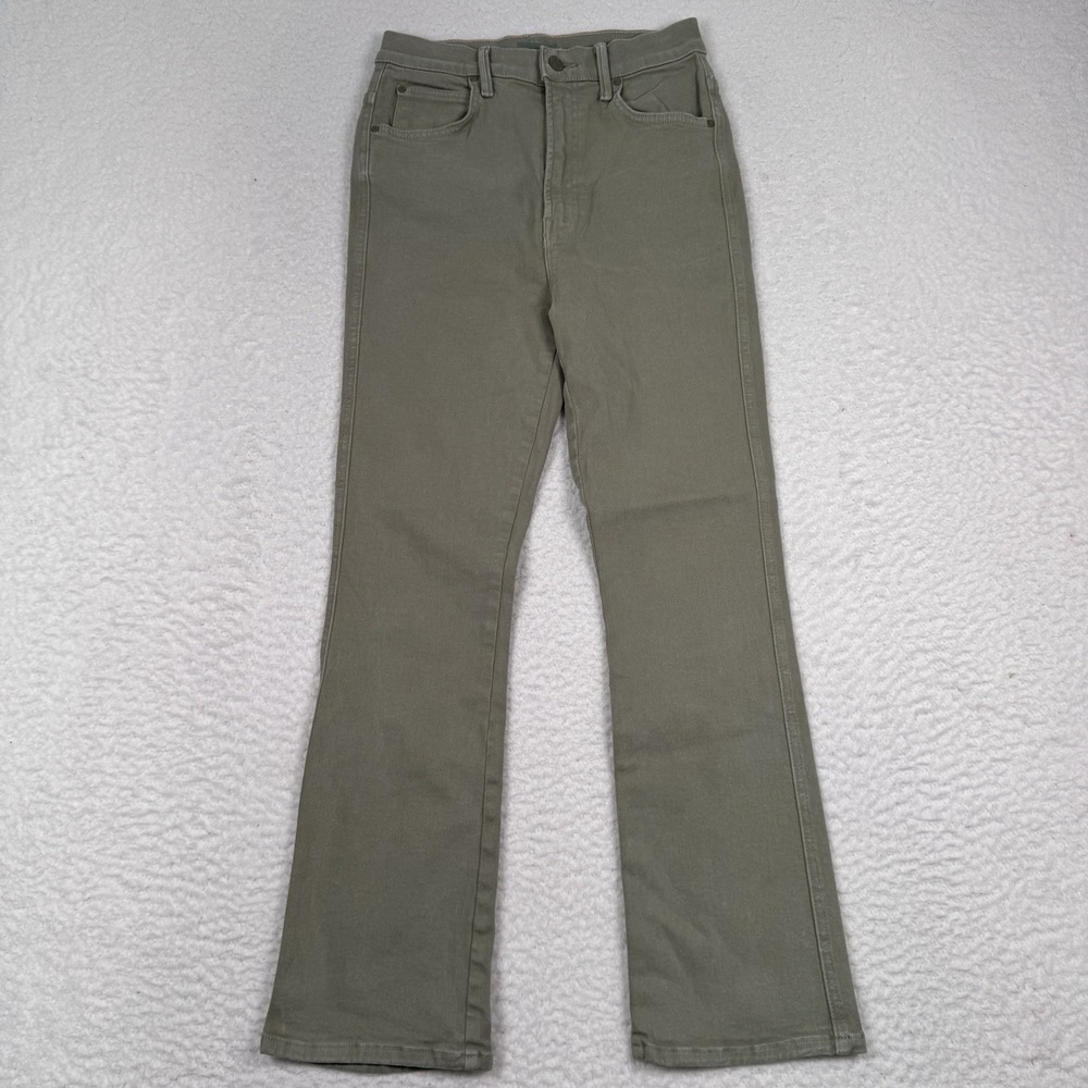 MOTHER Olive-Toned Ankle Crop Jeans